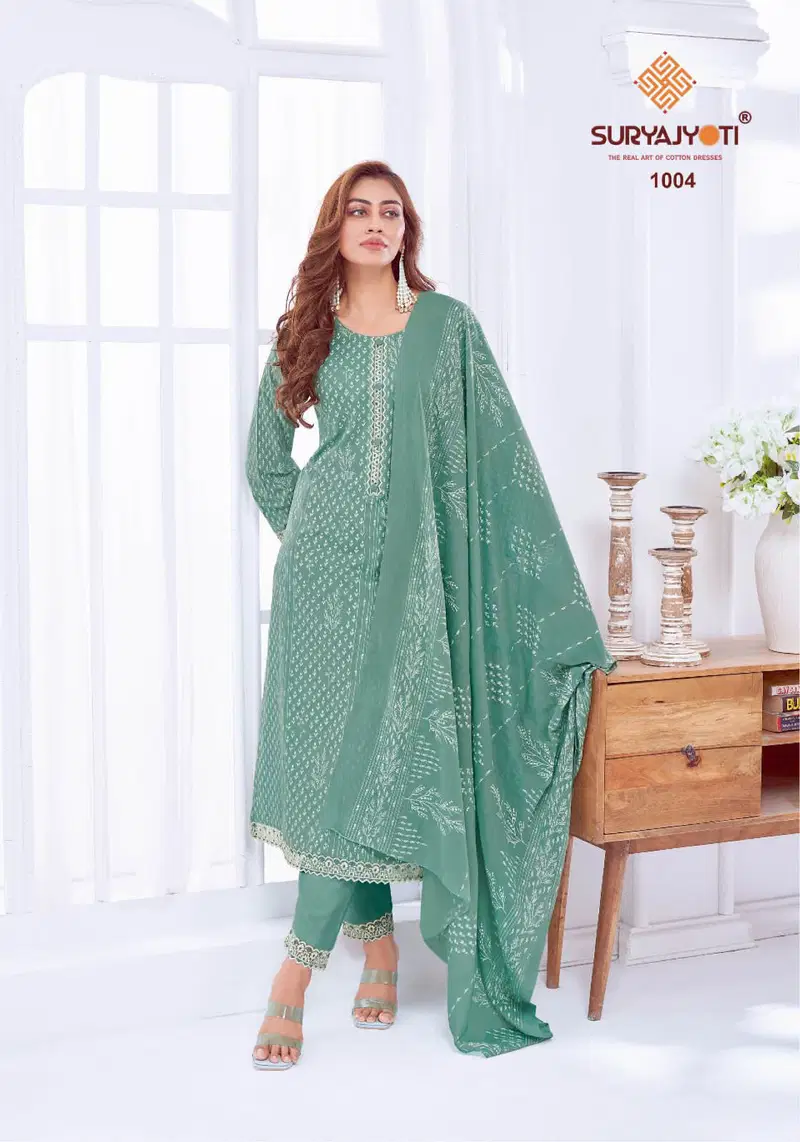 Kashvi Vol 01 By Suryajyoti Cotton Dress Material Bulk Orders In India